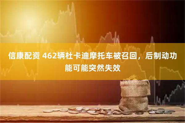 信康配资 462辆杜卡迪摩托车被召回，后制动功能可能突然失效