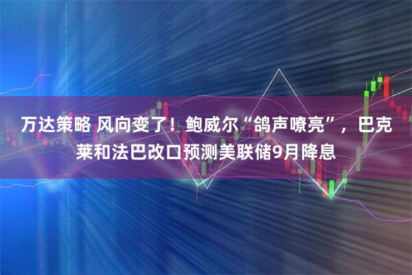 万达策略 风向变了！鲍威尔“鸽声嘹亮”，巴克莱和法巴改口预测美联储9月降息